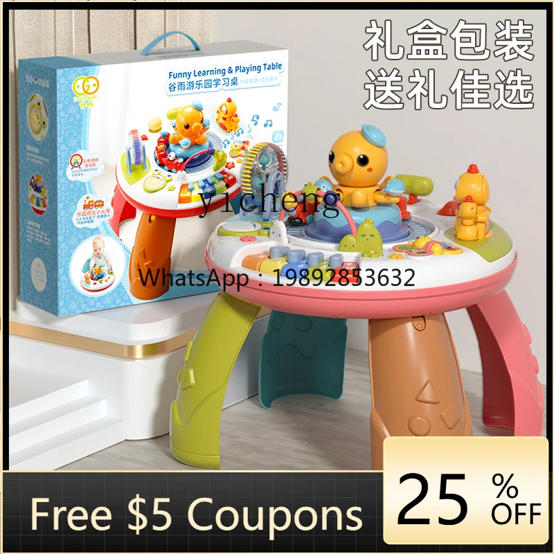 

Baby Toys Multifunctional Baby Children's Study Desk 1-2 Years Old Early Education Puzzle One-Year-Old Birthday Gift