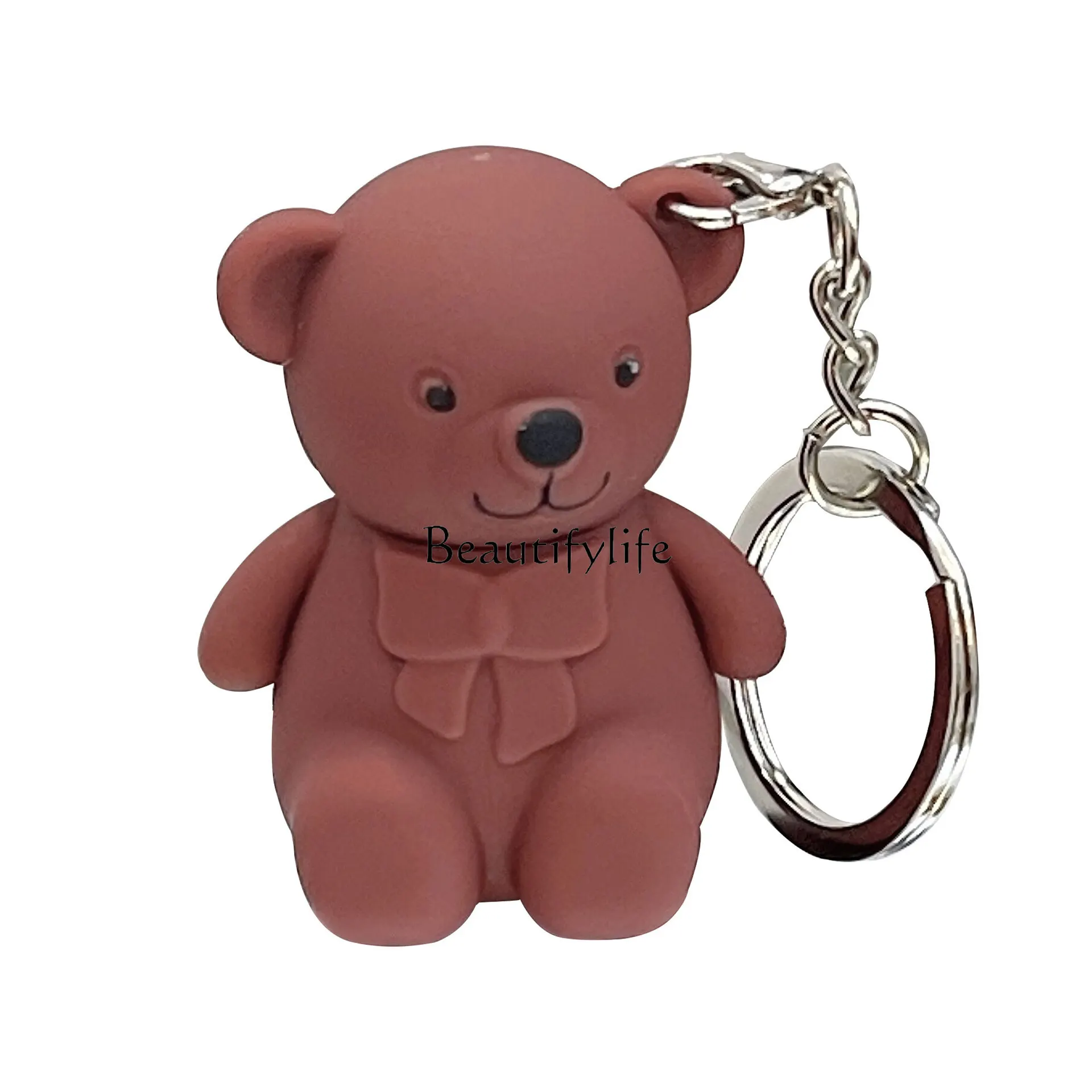 Bear Keychain Lip Lacquer Matte Finish Nude Long-Lasting Lipstick