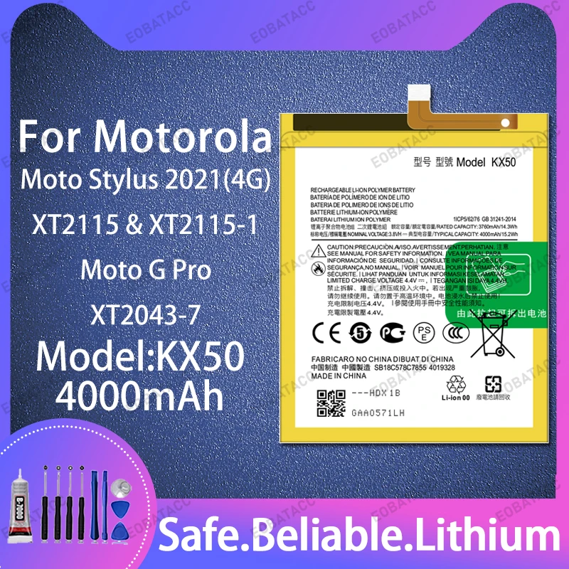 100% Brand New KX50 Battery For Motorola Moto Stylus 2021 4G