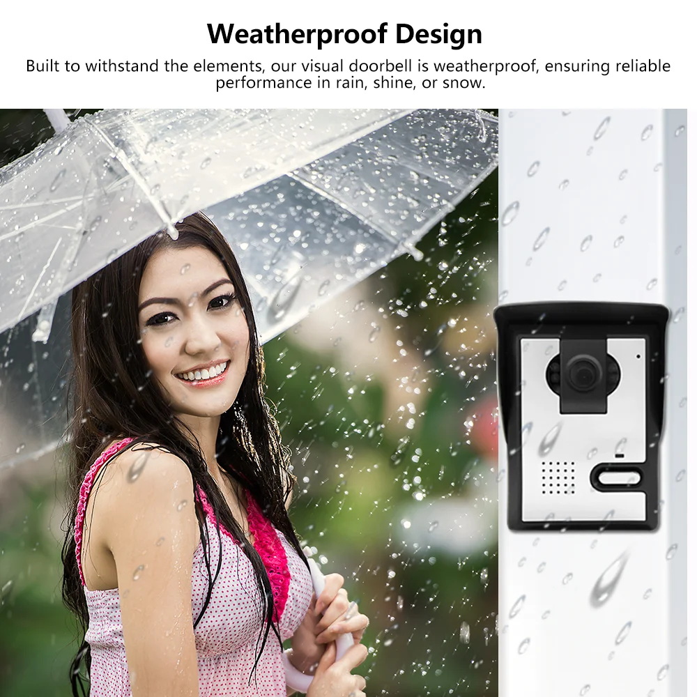 Visual Intercom Doorbell Home monitoring Wired 7-Inch High-Definition Video Villa Building Electronic Access Control System