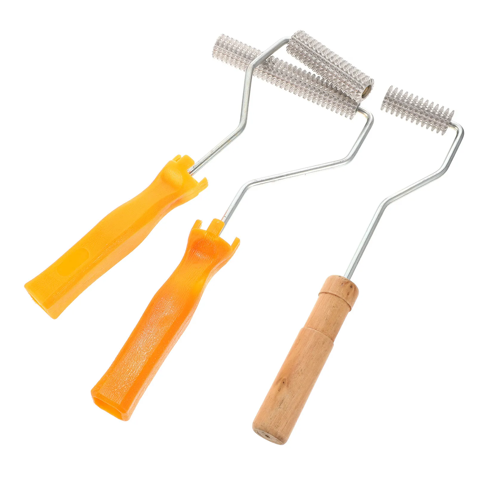 1Set Fiberglass Resin Laminating Screed Spiked Roller Bubble Remove Device Floor Self Leveling Defoaming Tool