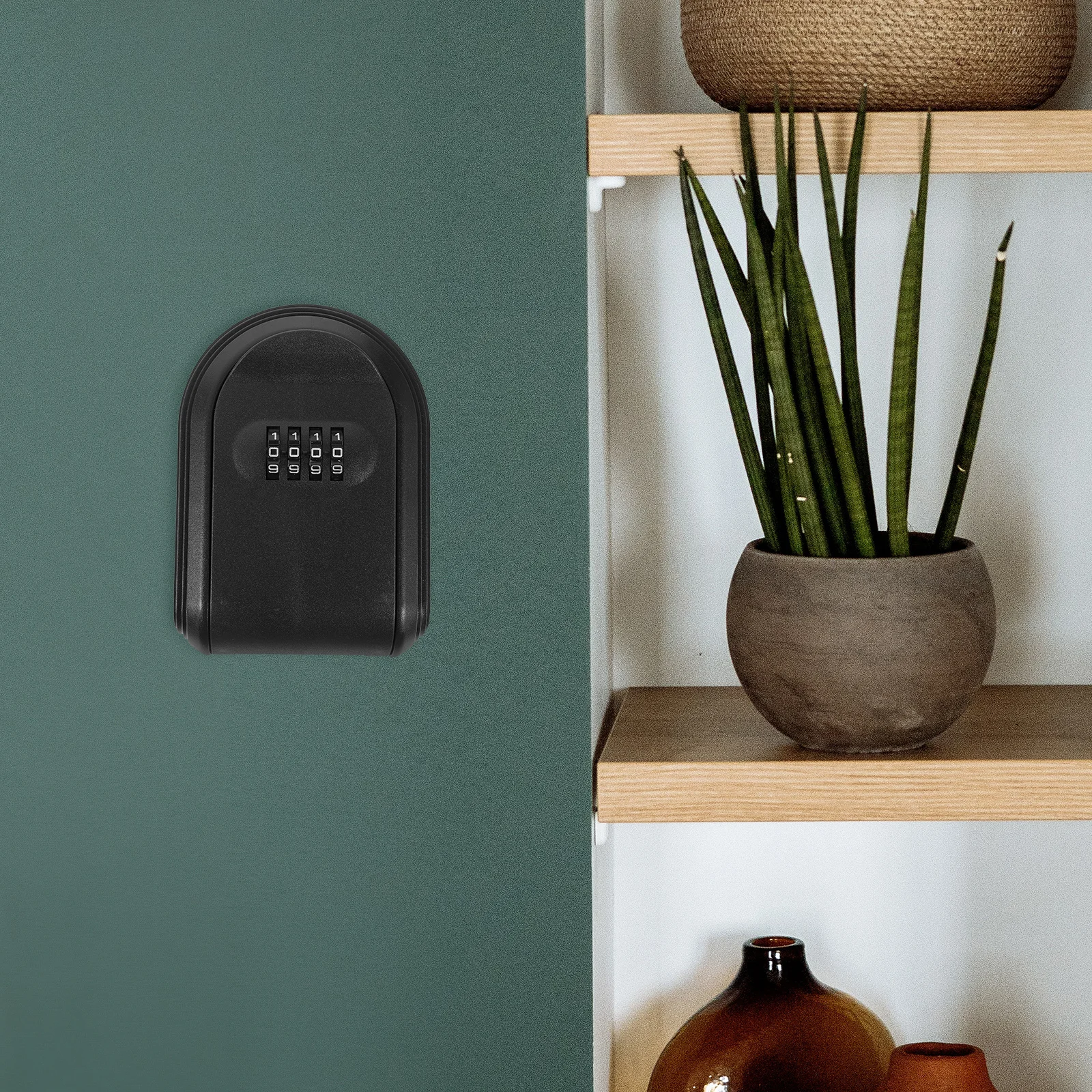 

Key Lock Box for Outside Wall Mount Password Resettable Plastic Lockbox Safe Box Holder Outdoor Security