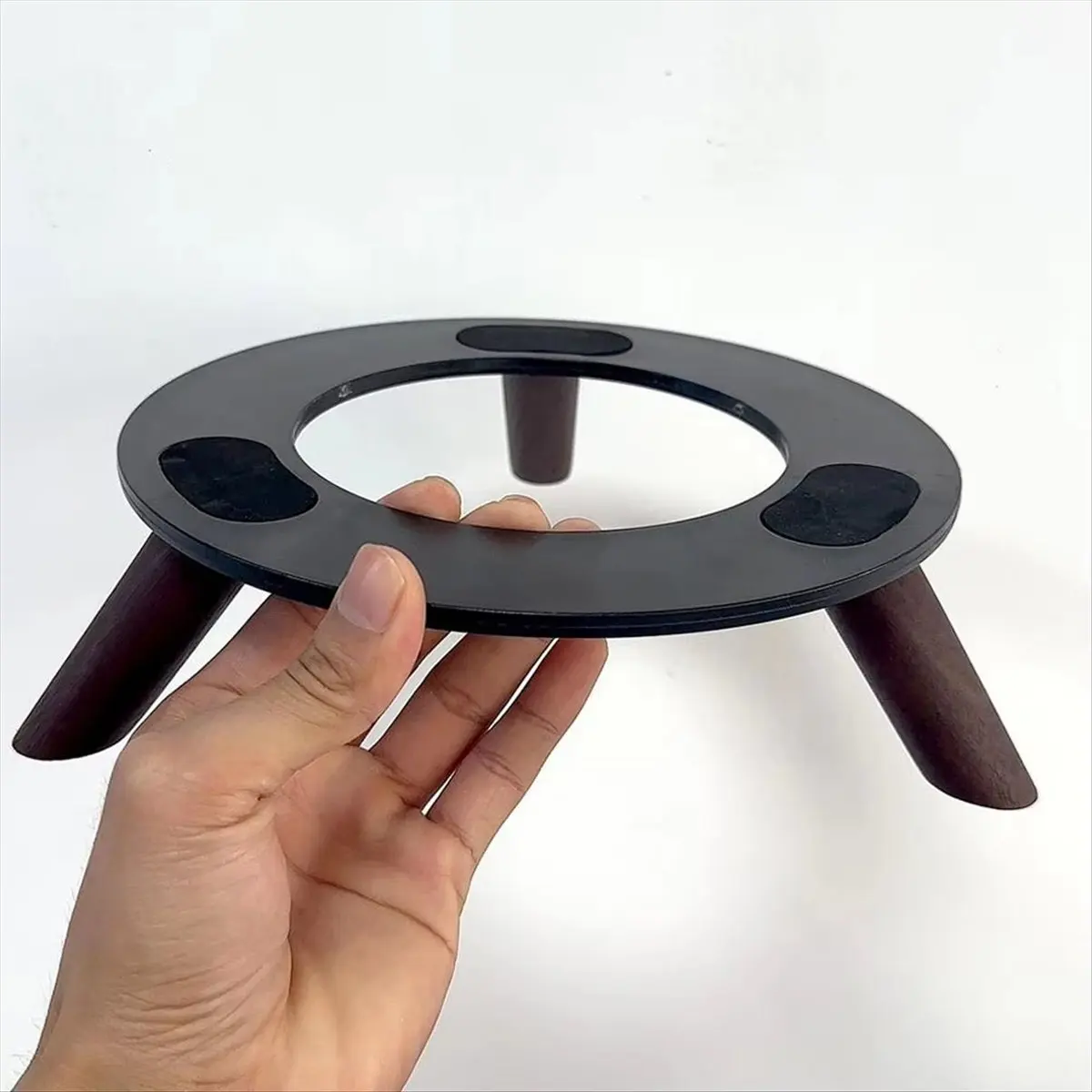 A14M Solid Wood Base Thickened Nonslip Solid Wood Desktop Shock-Absorbing Audio Stand for Aura Studio