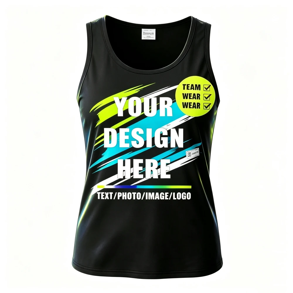 Fashion Customize 3D Print Men's Tank Top Personalization Pattern Team Clothing Casual O-neck Sleeveless Shirt Summer Loose Vest