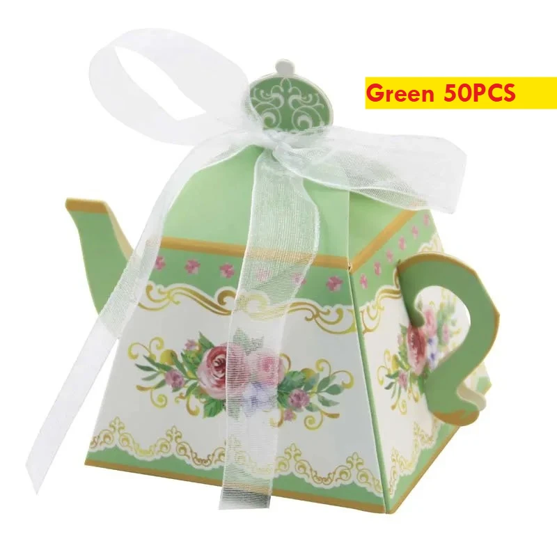 Retro Teapot Shape Paper Candy Box, Wedding Favor
