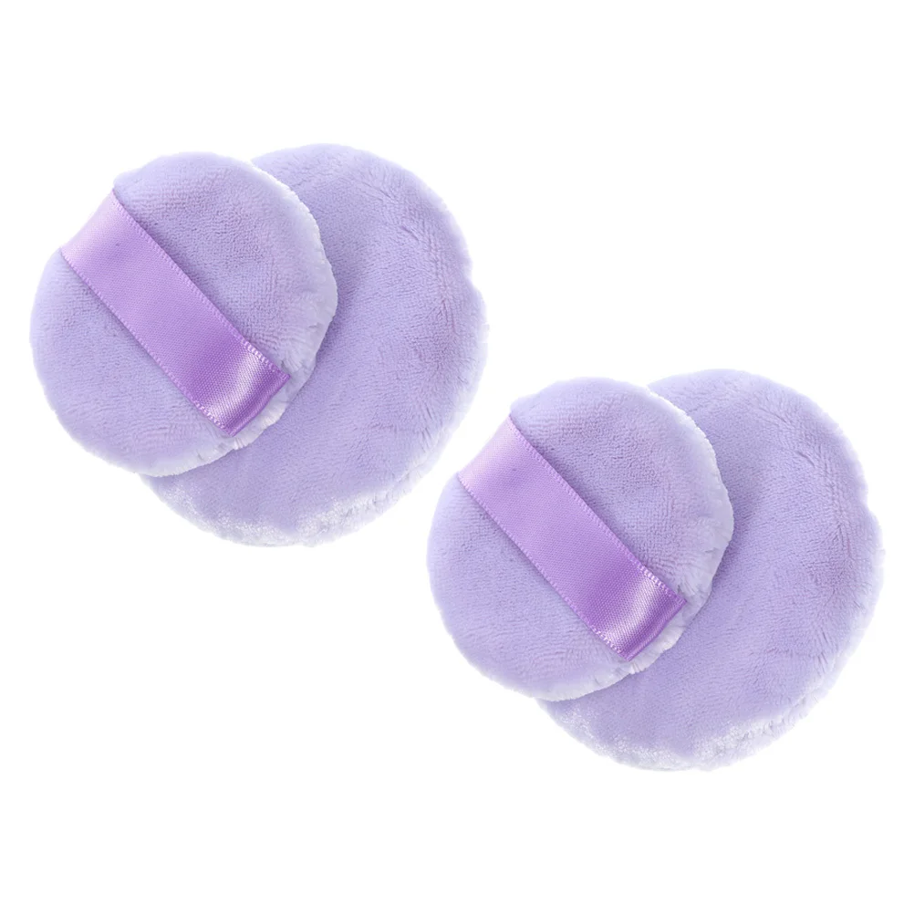 

4Pcs Loose Powder Cotton Makeup Pads Small Compact Face Powder Applicators Soft Comfortable Makeup Tools for Foundation