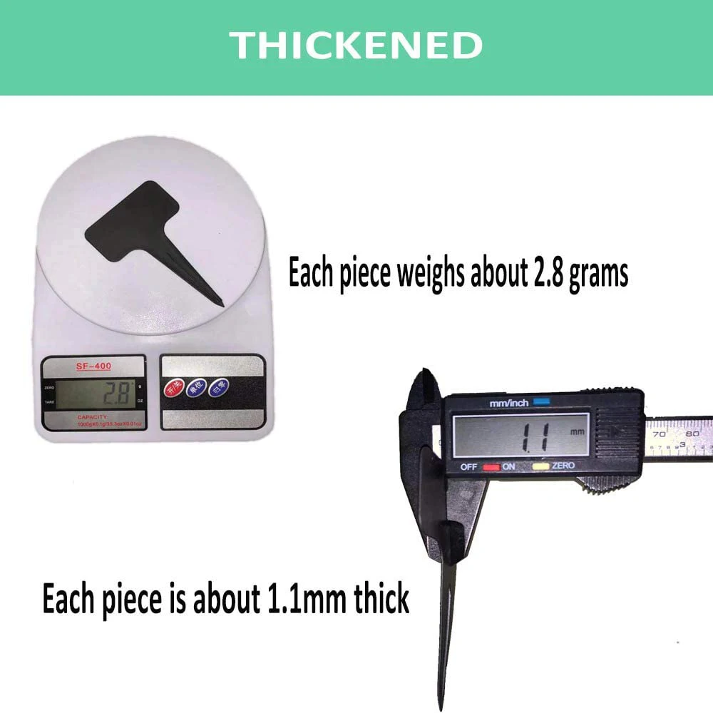 Label tanaman hitam jenis T, penanda tanaman untuk sayuran bunga, dapat dipakai ulang, label taman, 101 buah/set