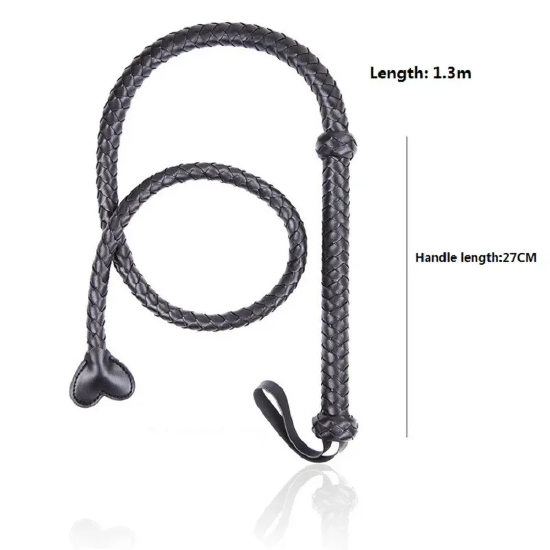 Frusta da cavallo in pelle PU da 130cm, frusta da equitazione.