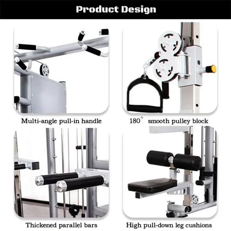 2026 50kg Weight Stack Squat Rack Home Gym Smith Crossover Machine
