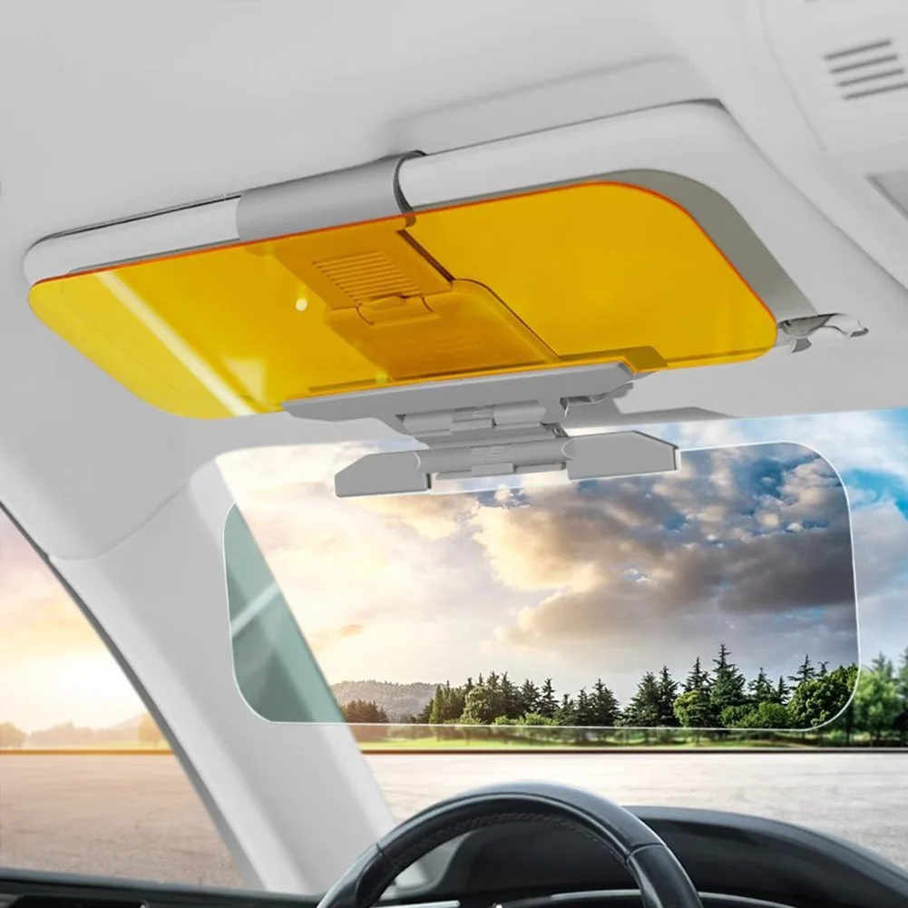 Car Sun Visor Add On with Shatterproof PET Film to Reduce Sun Induced Fatigue and Nighttime Headlight Distraction