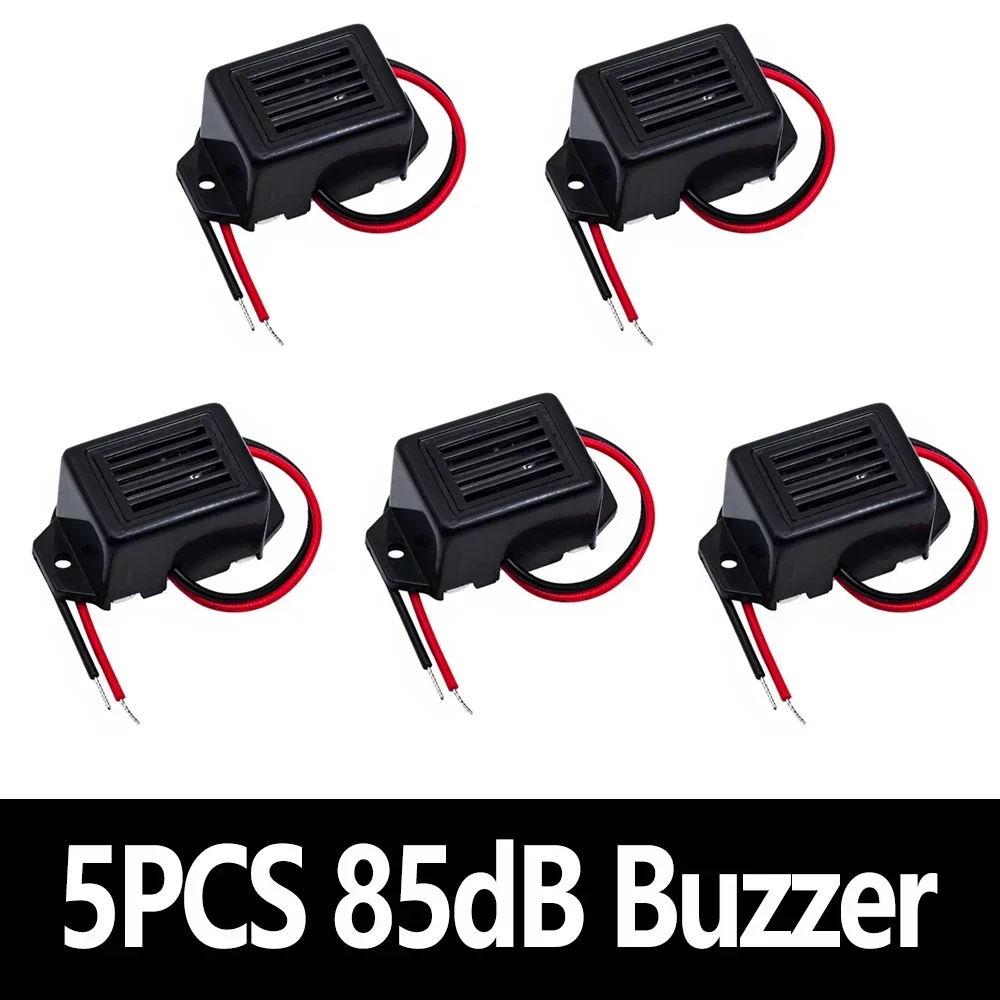 

5PCS Alarm Buzzer DC 12V 85dB Mini Electronic Alarm Buzzers Constant Tone