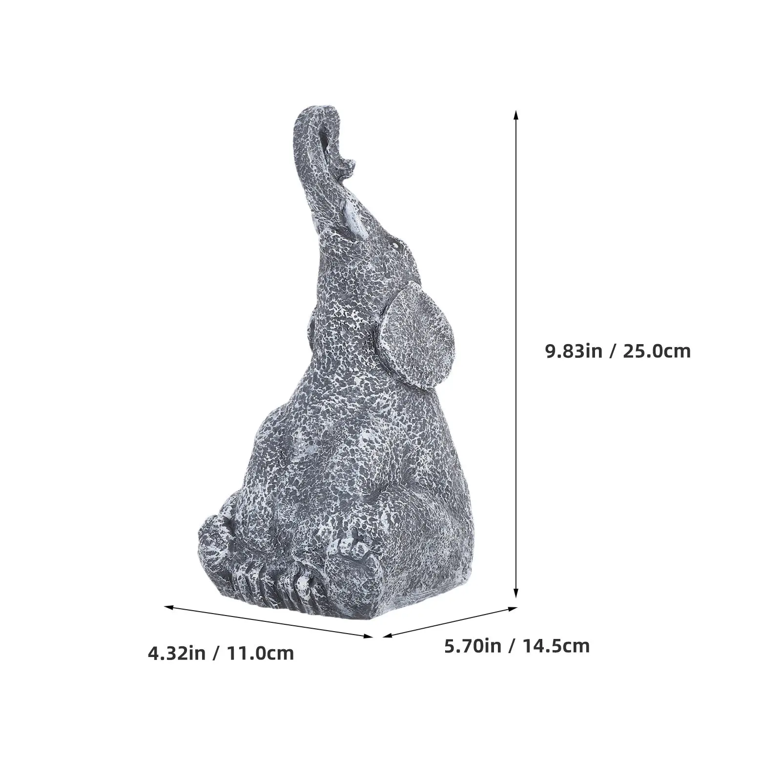 Elephants Shaped Resin Garden Key Box Weather Resistant Outdoor Hidden Key Safe Decorative Holder Decorative Safe Box