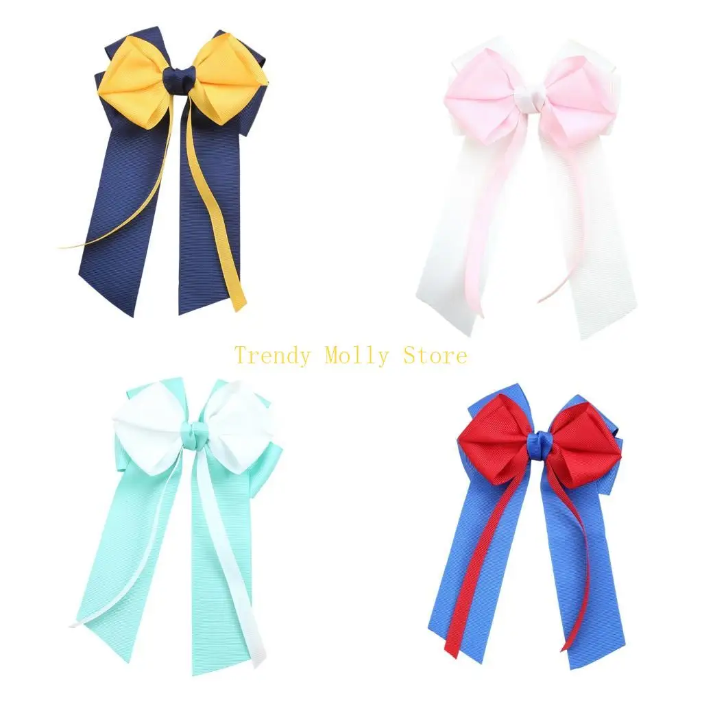 

N5KB Hair Bows for Women Slides Metal Clip Ribbon Hair Bows Hairpin Hairdressing