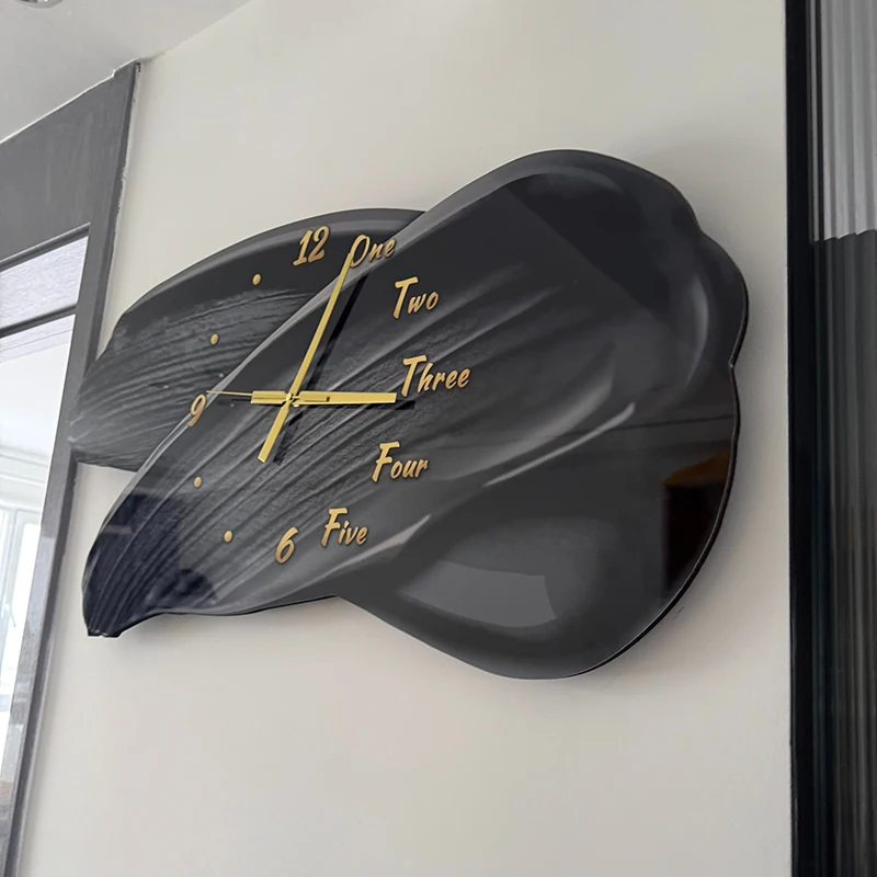 ساعات حائط أنيقة لغرفة النوم الحديثة ساعة حائط فاخرة لغرفة المعيشة ساعات جدارية صامتة ساعة ديكور غرفة بينتيريست مع ضوء #2