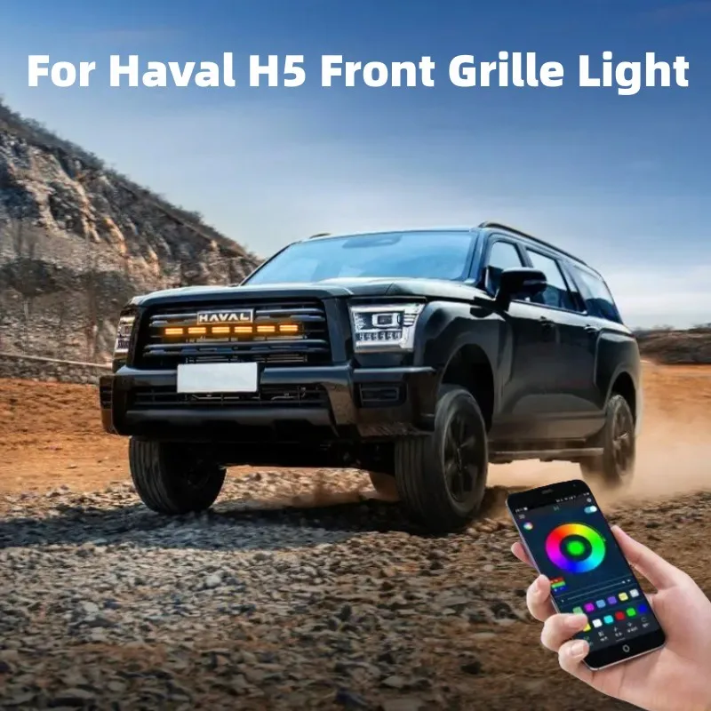 

18LED передняя решетка для Haval H5, автомобильные дневные ходовые огни, колеса, лампа для бровей, 12 В