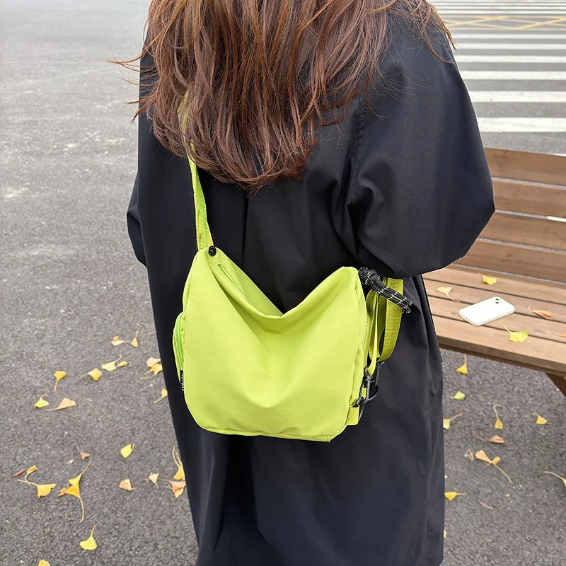 Lightweight Custom Logo Water-resistant Nylon Backpack Women's Multi-purpose Shoulder & Tote Bag for Outdoor Commute Casual Use
