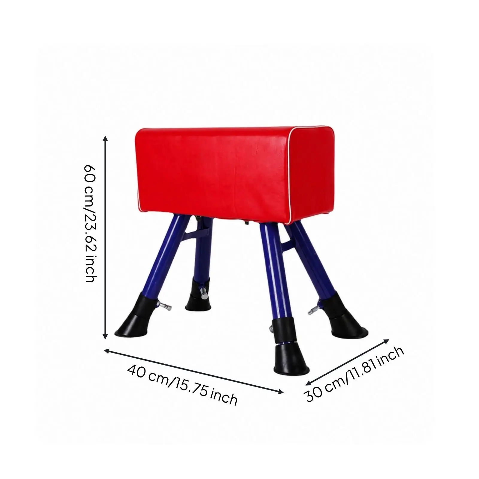 Padded Leather Gymnastics Jumping Vault Training Horse for Athletic Practice and Competitive Sport Skills