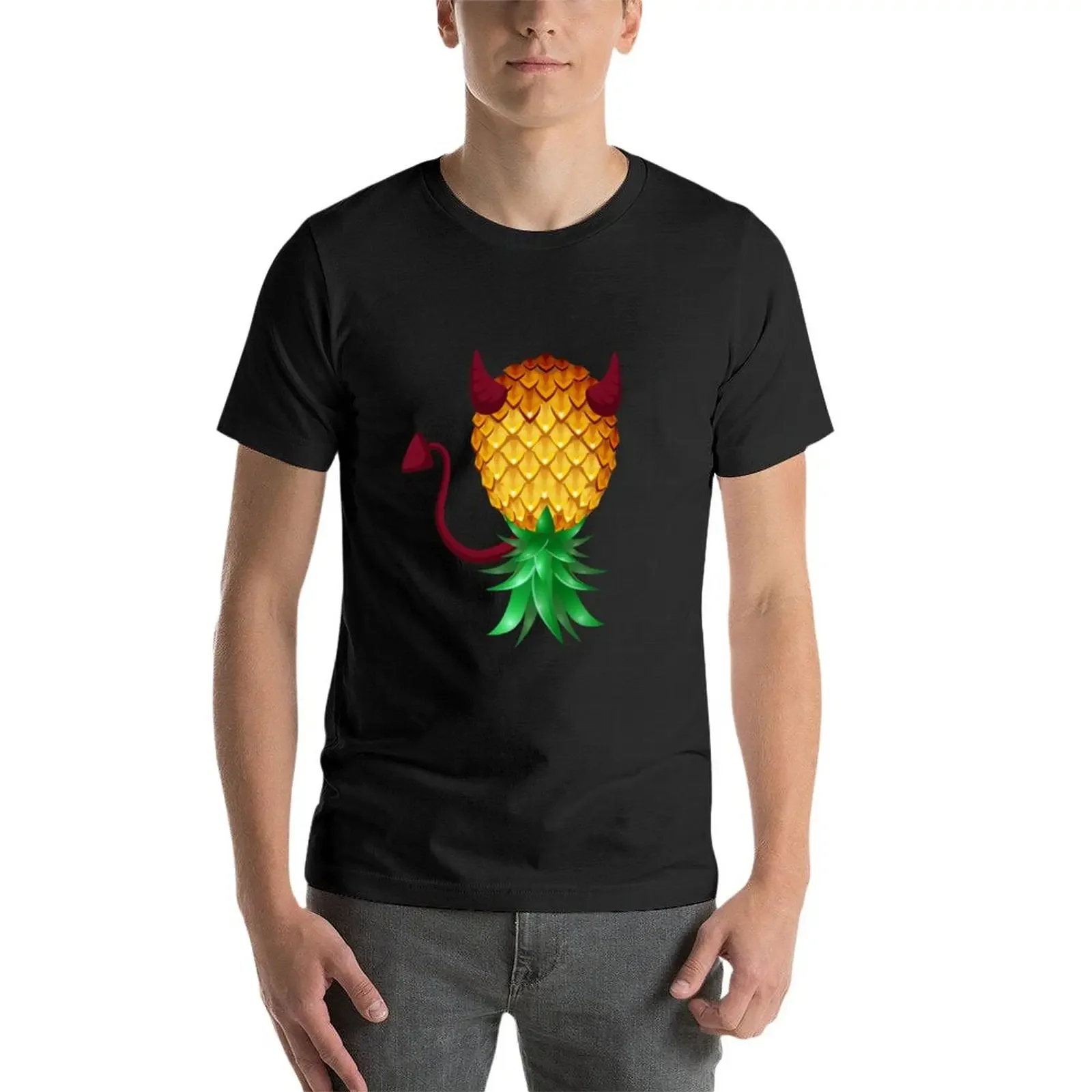 New Devil Swinger Upside Down Pineapple T-Shirt funny t shirts boys white t shirts workout shirts for men