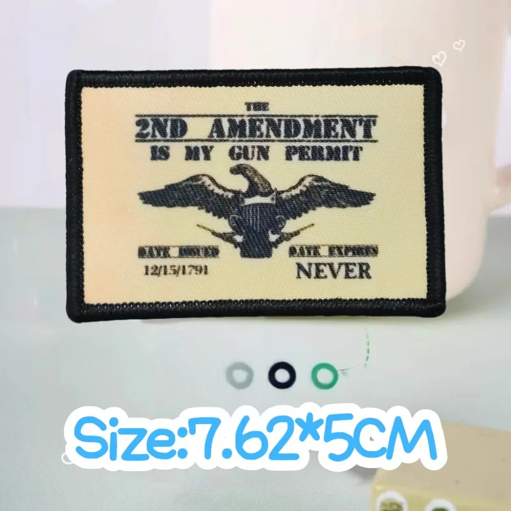 So Many Duck Long Beak Crane Print Embroidery Patch 2ND AMENDMENT U.S.A Second Amendment Patches Backpack Appliques for Clothing