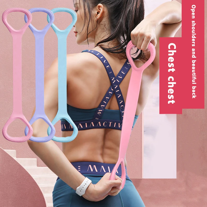 

Stretch Strap Yoga 8-figure Tensioner Yoga Tool Open Back Practice Shoulder Yoga Stretching Belt Elastic Stretch Band Workout