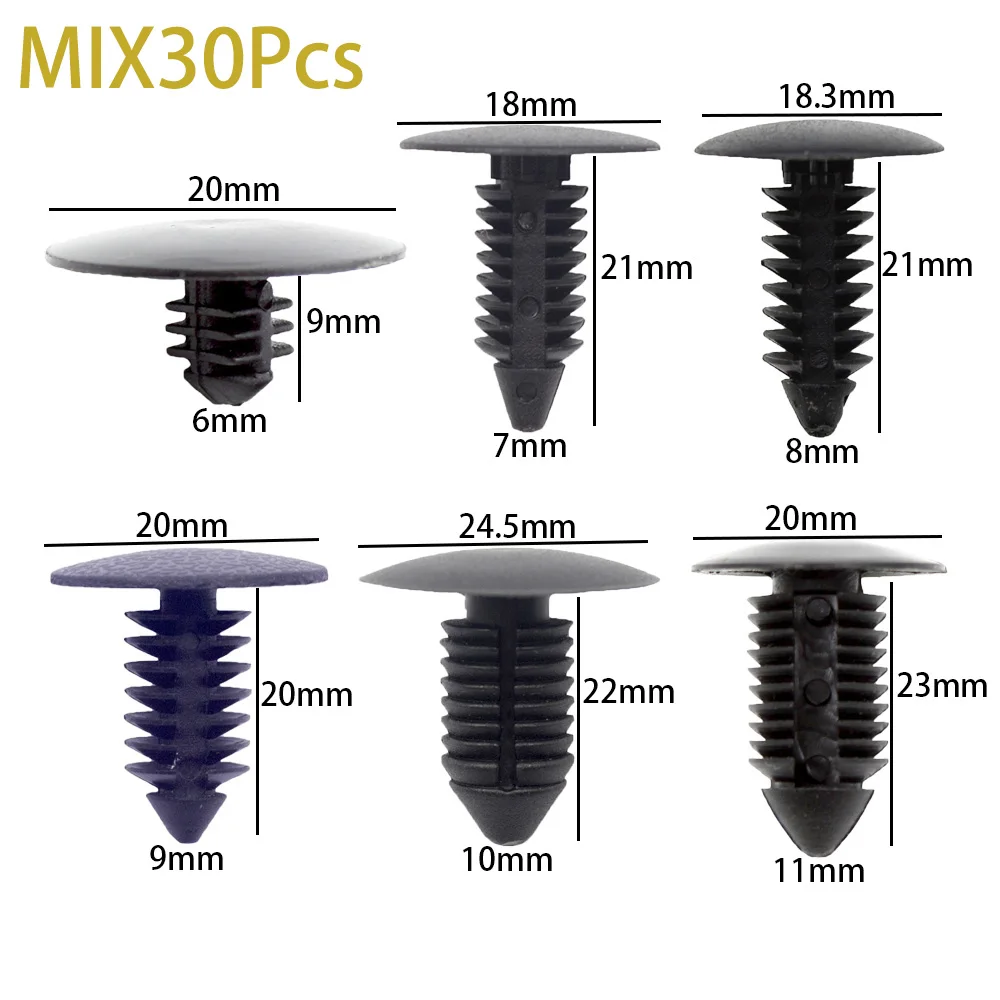 Hochwertige Verkleidung aus Kunststoff, zum Einstecken, 4,5 mm, 5 mm, 6 mm, 7 mm, 8 mm, 9 mm, 10 mm, 11 mm Loch, Auto-Innenverkleidungsclip