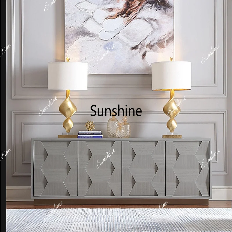 American light luxury solid wood TV cabinet bedroom modern storage, storage, old models