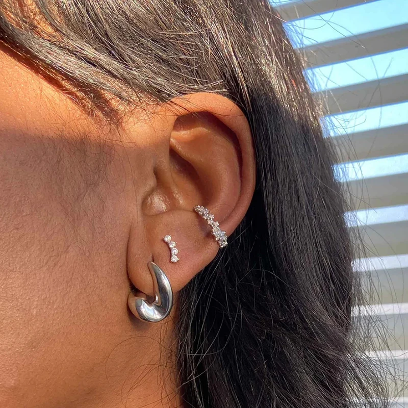 925 Stelings Silver Needle Trendy Retro Simple Huggies Hoop Earrings for Women Wedding Circle Korean Jewelry Accessories Gift