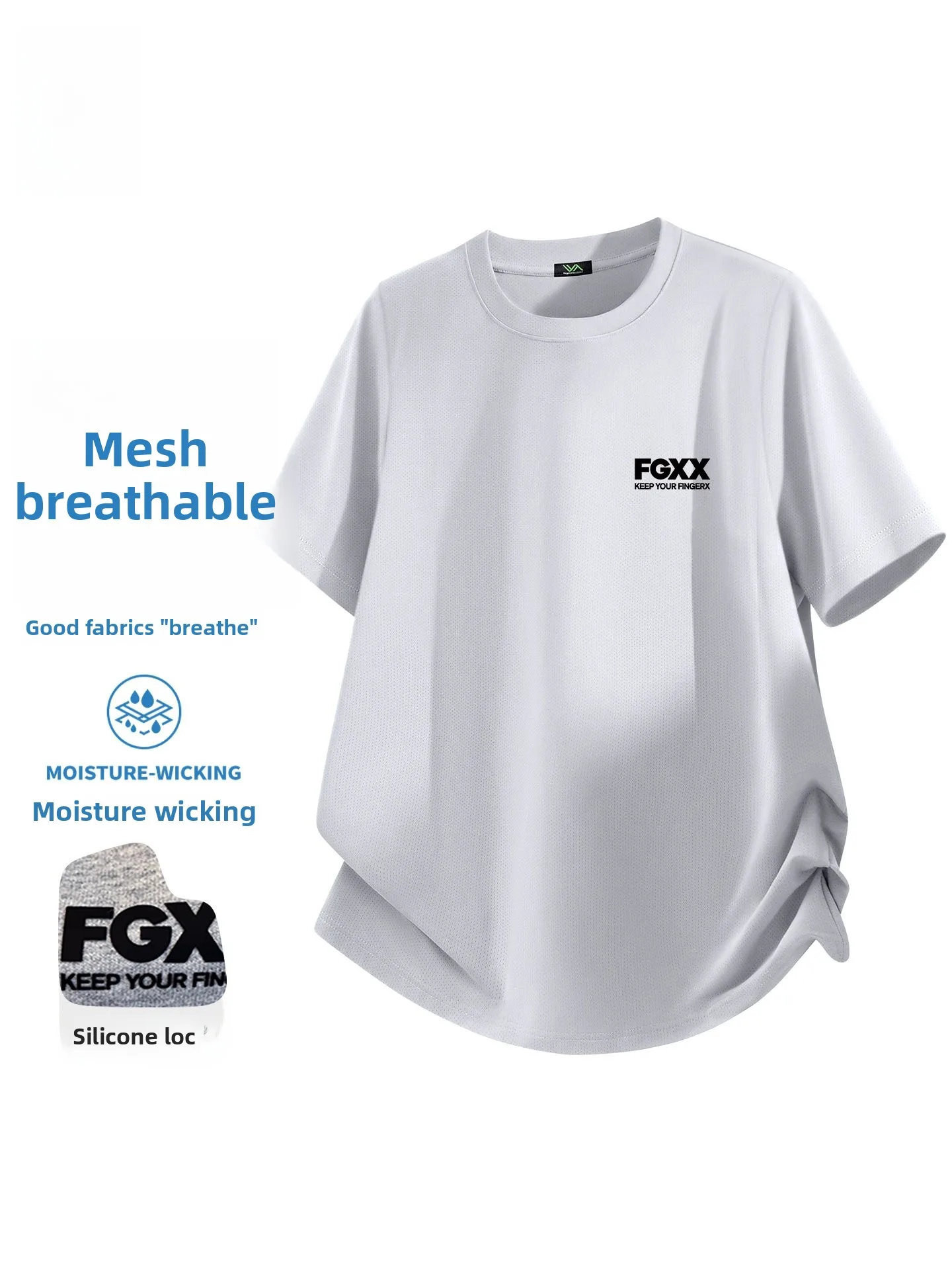 

Мужская футболка для тренировок из ледяного шелка с быстрым высыханием, модная, дышащая, для летнего бега, Y FINGERCROXX