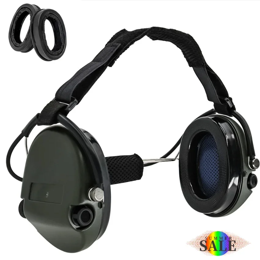 

TCISORDIN Airsoft Tactical Pickup Noise Cancelling Headphones SORDN Sponge Earmuffs Edition（FG）+ Silicone Earmuffs