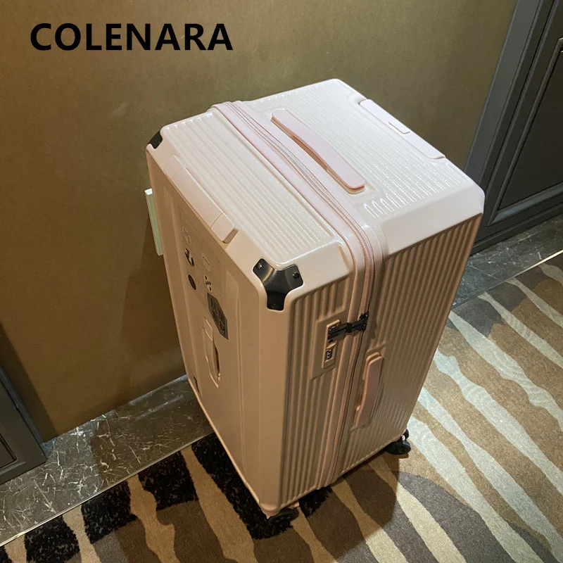 COLENARA المرأة الأمتعة ABS + PC الصعود صندوق سعة كبيرة الأمتعة الرجال كلمة المرور صندوق طالب حقيبة سفر محمولة #3