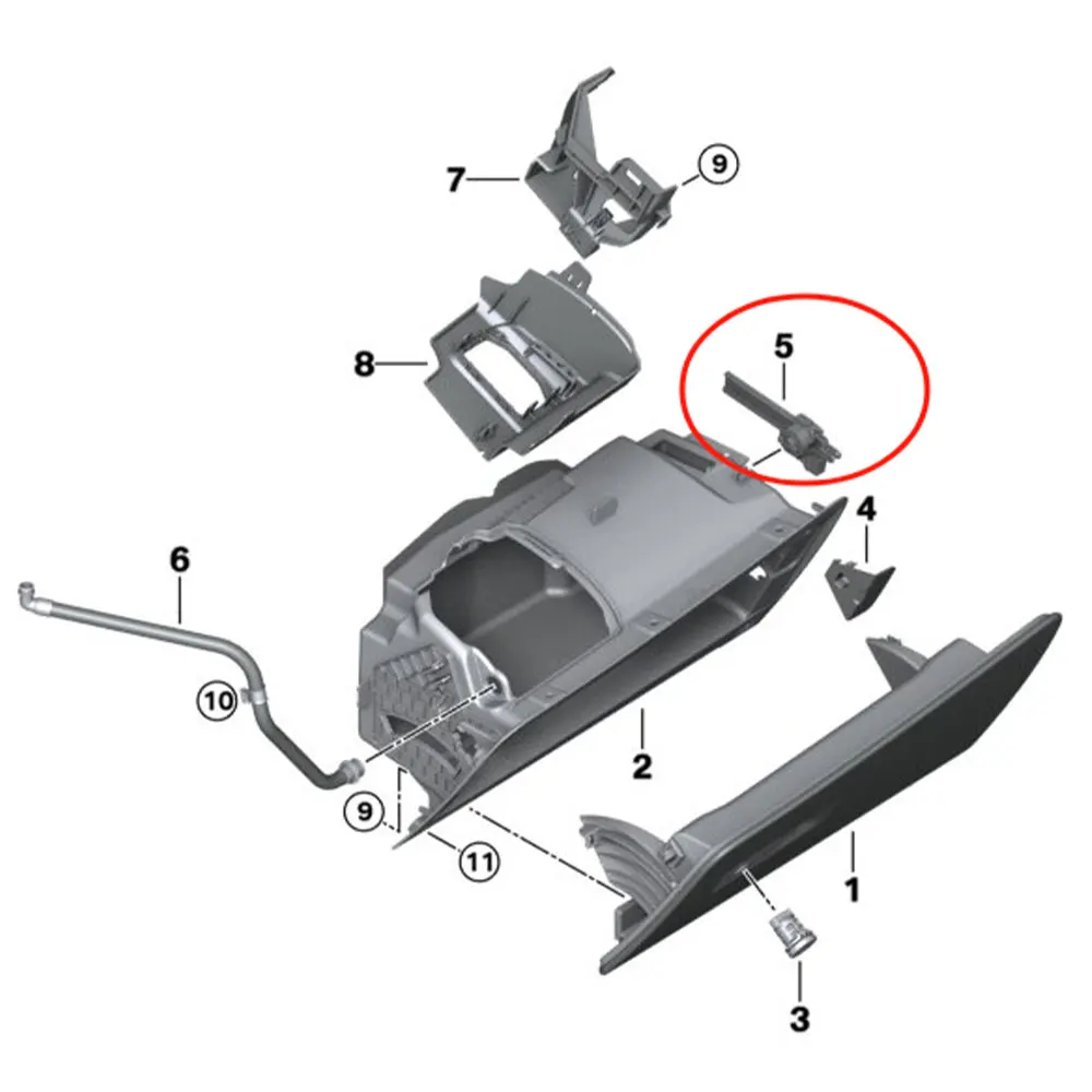 For BMW G05 G06 G07 Car Glove Box Damper Spring Brake Element Replacement Accessory For BMW X5 X6 X7 51169473658