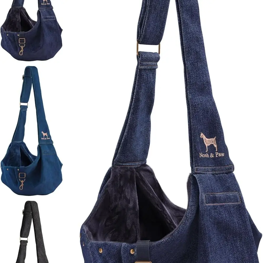 

Переноска-переноска для маленьких собак 5–18 фунтов, слинг для маленьких собак и кошек, переноска для собак с регулируемым мягким ремешком, Premium De