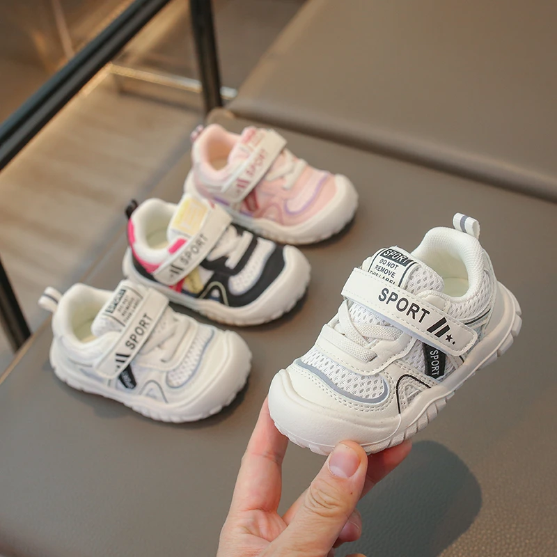 

New Boys Girls Breathable Board Shoes Spring Autumn Sports Shoes Infants Young Children Soft Soled Walking Toddlers Shoes 17-27