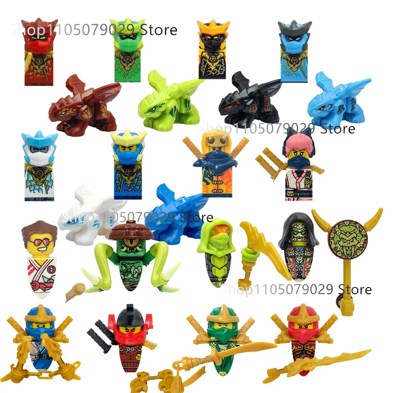 New Anime Cartoon TV Dragons Ninja 20S Toy Lloyd Jay Kai Zane Nya Cole Bricks Building Blocks for Kids DIY Gifts