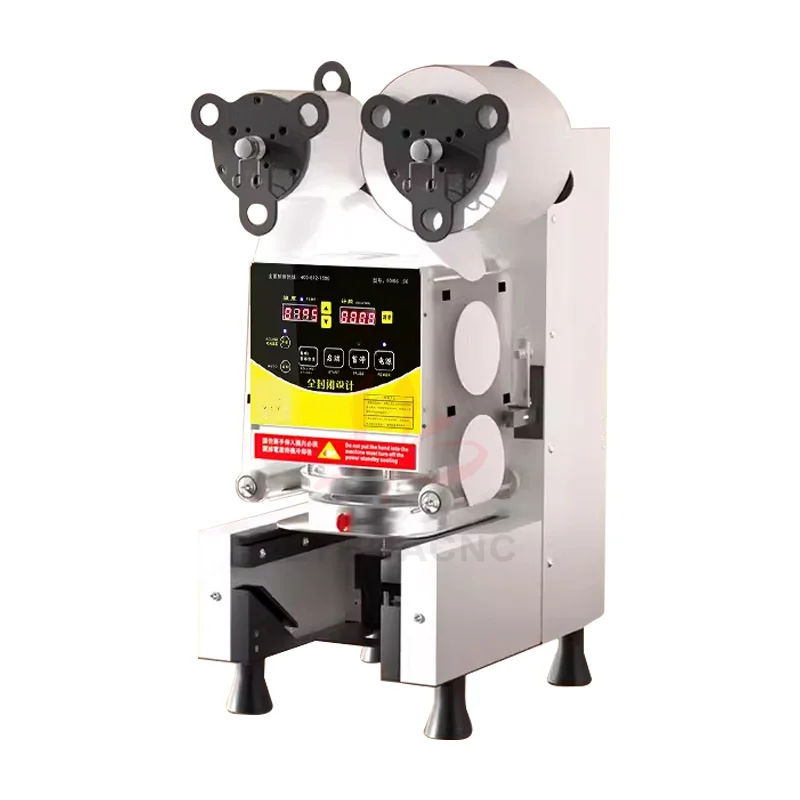 Imagem -05 - Máquina de Selagem Automática Completa para Leite Chá Café Suco de Frutas Copo de Papel Plástico Vedação de Aquecimento Calibre 88 90 95 mm 350w