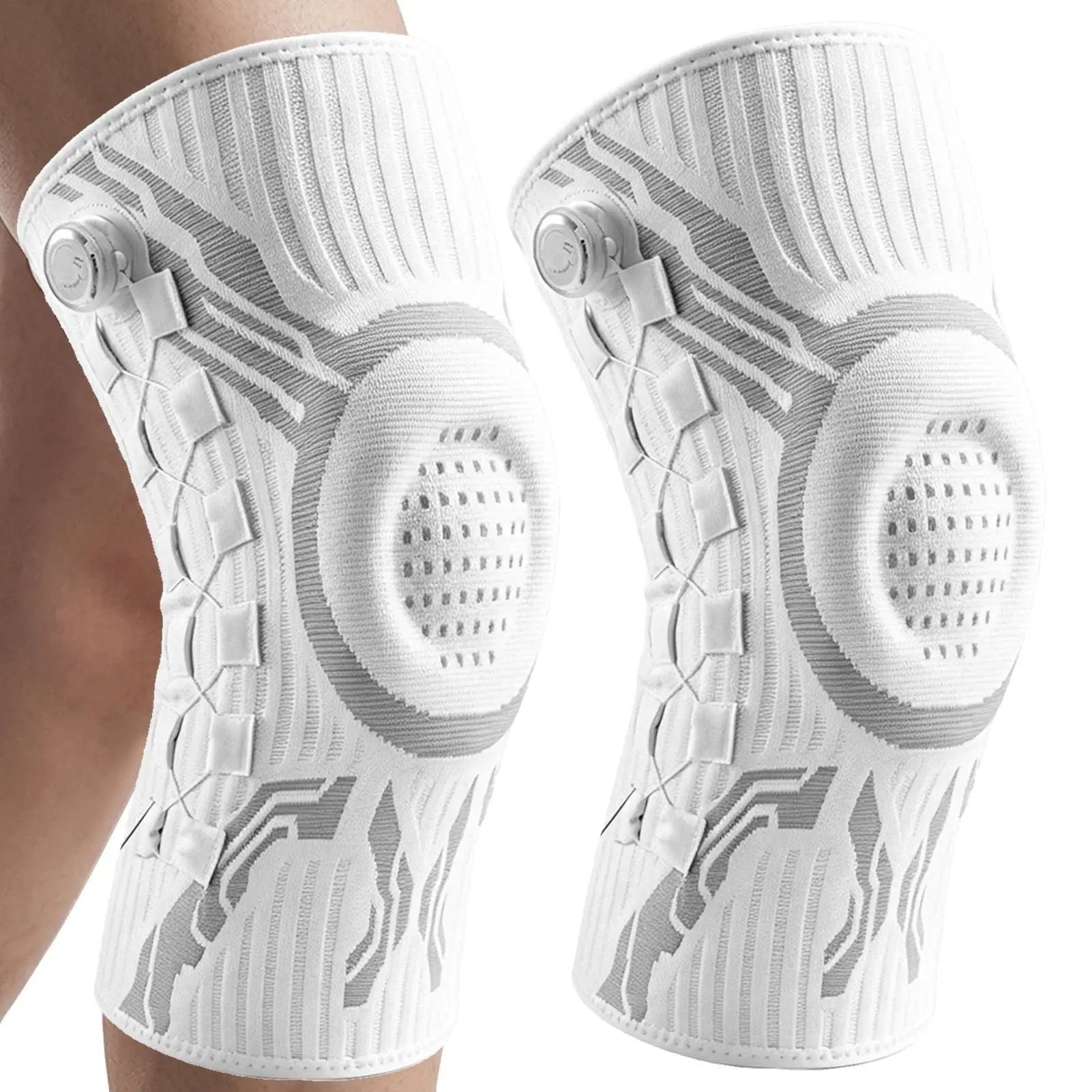 

Knee Brace Adjustable Elastic Knob-type Wraps Protection Knob-type Knee Brace for Running Sports Workout Exercise Hiking Walking