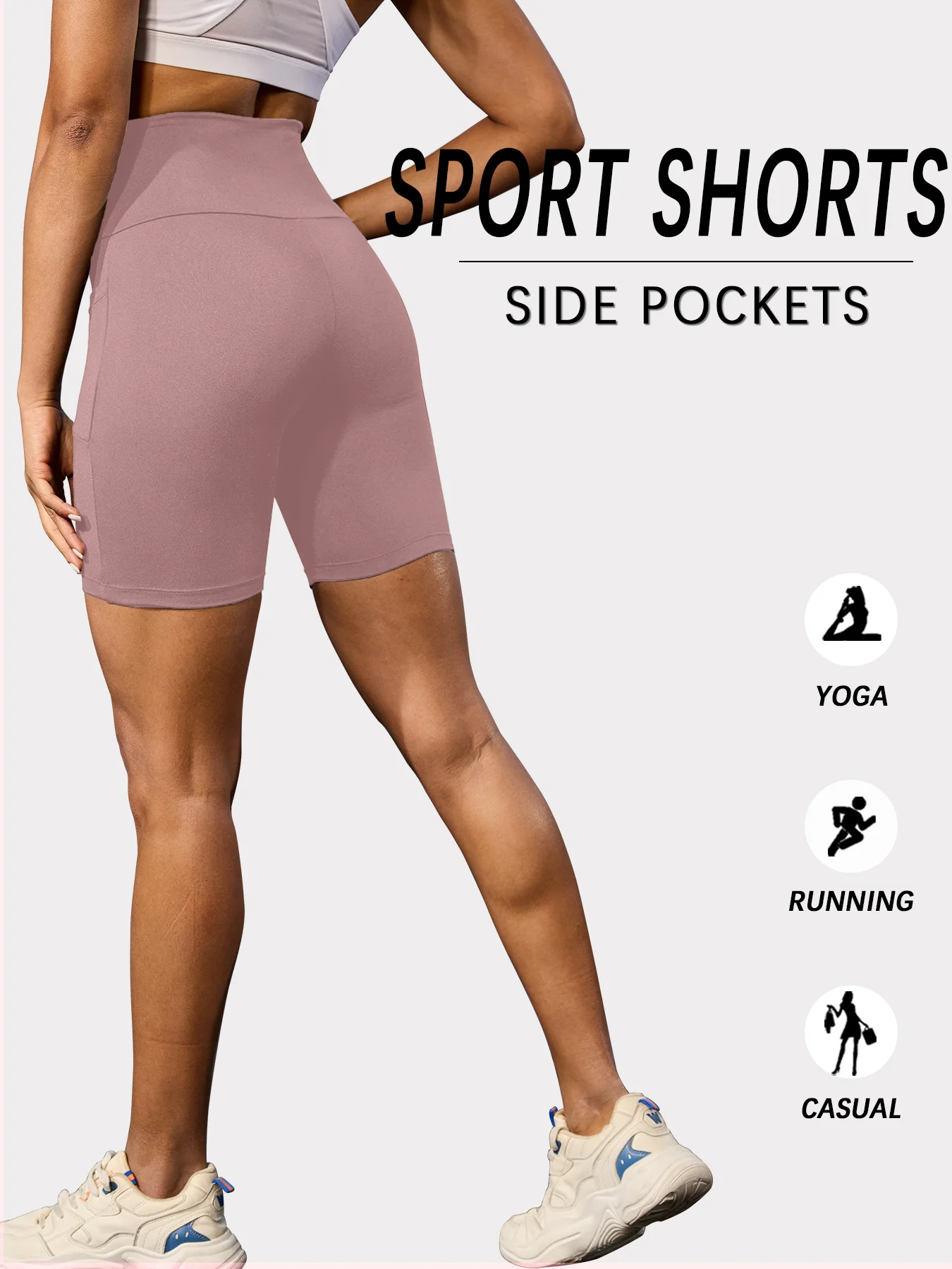 Plus Size High Waisted Biker Shorts For Women With Pockets Super Soft Tummy Control No See Through Workout Running Yoga