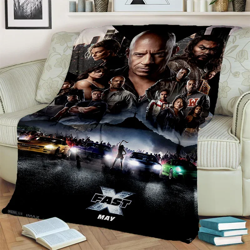 3D Printing HD 10 Fast & Furious X Blanket,Soft Throw Blanket for Home Bedroom Bed Sofa Picnic Travel Office Cover Blanket Kids