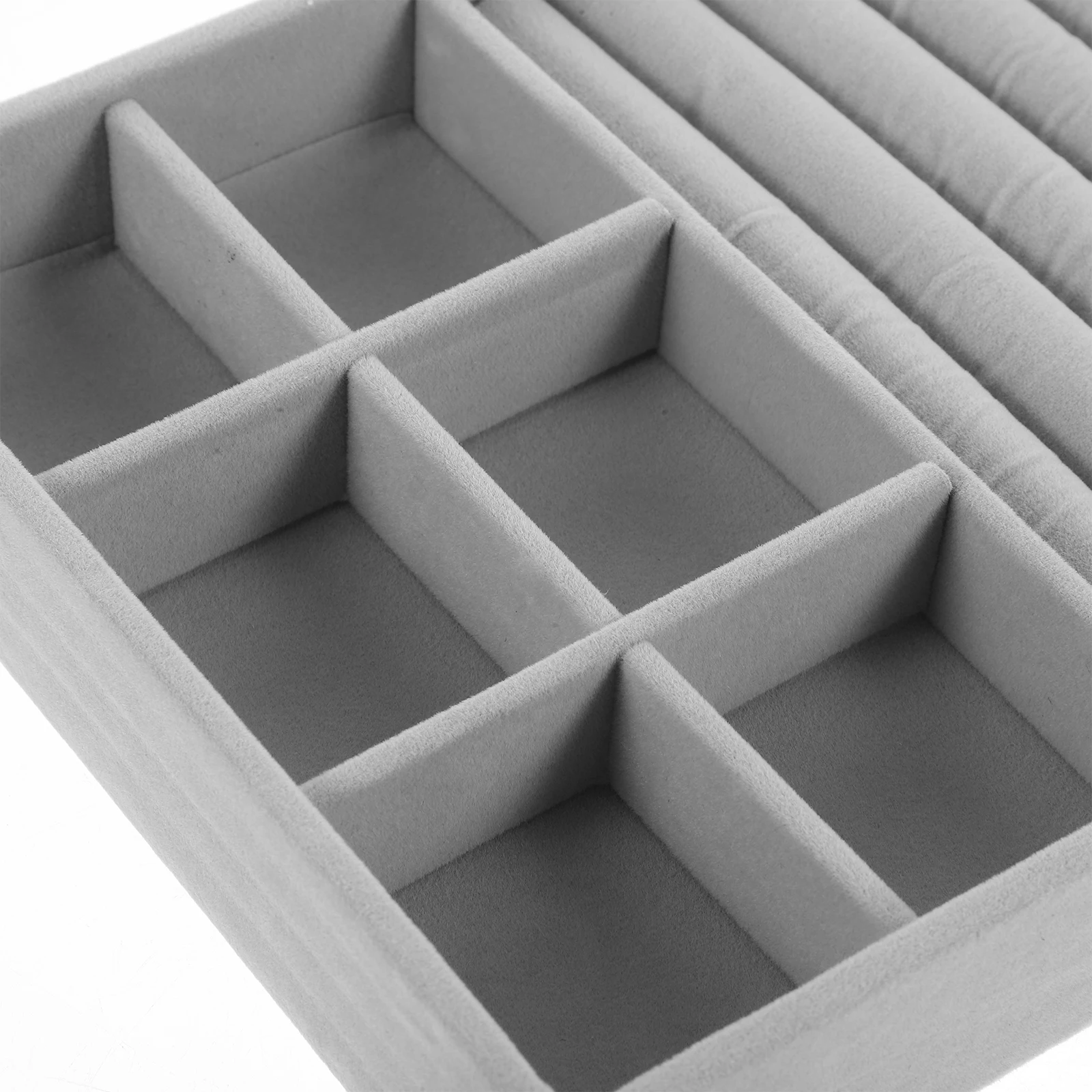 

Jewelry Tray Storage Plate Display ganizer Durable Grey Color Fine Workmanship High End Design Suitable Home Dressing Table