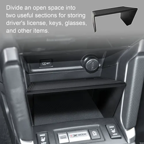 Imagen 2 del producto Bandeja divisora de cambio de marchas para consola central delantera, caja de almacenamiento de inserción divisora de estante para Subaru Forester 2013 2014 2015 2016 2017 2018