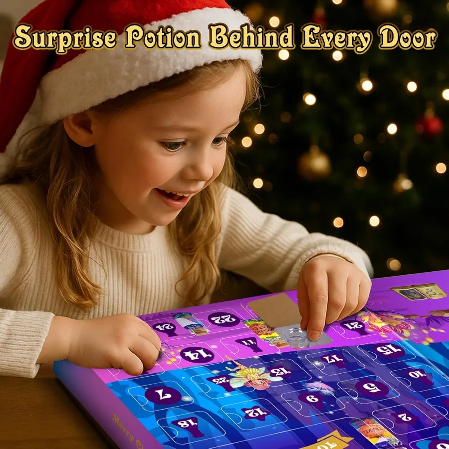 تقويم القدوم 2025 للفتيات 24 يوما ماجيك لتقوم بها بنفسك جرعة عدة عيد الميلاد العد التنازلي التقويم هدايا الهالوين الفنون والحرف اليدوية Stocki