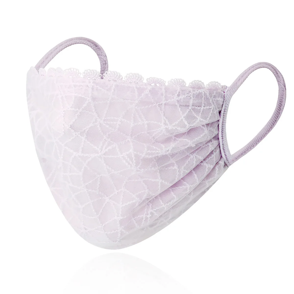 Masque facial en coton lavable et réutilisable pour adulte, protection qualifiée ale confortable et respirante, motifs floraux en dentelle, brumeux, PM 2,5