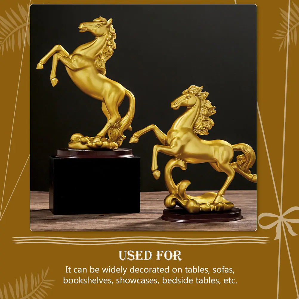 

Immediate Success Ornament Horse Sculpture Decor Table Indoor Tabletop Decoration Brass Sculptures Resin Ornaments for Office