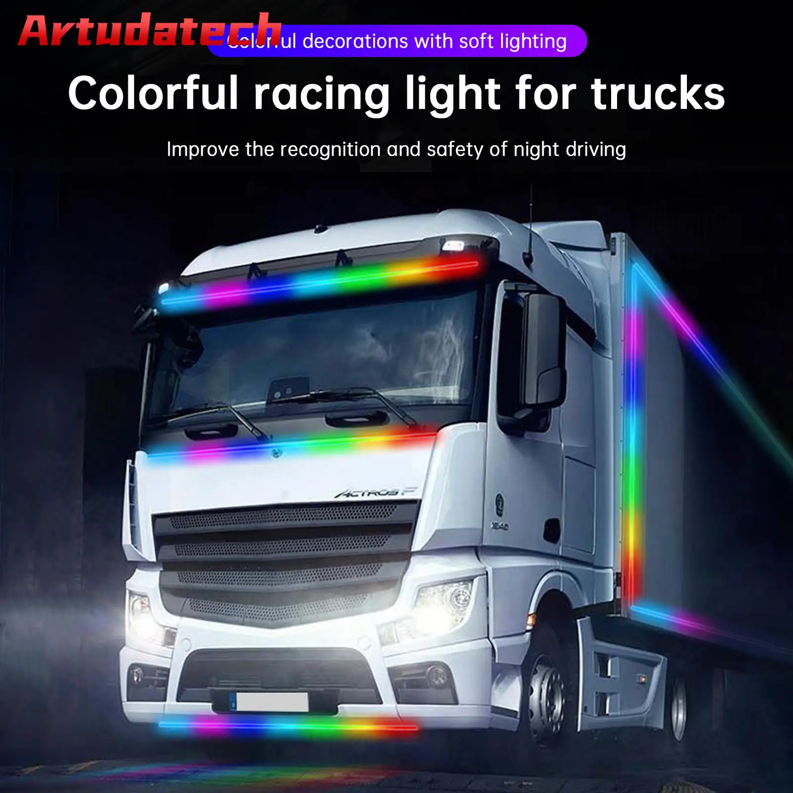 

Красочные светодиодные ленты Artudatech Truck Streamer Marquee с дистанционным управлением 2,4 м