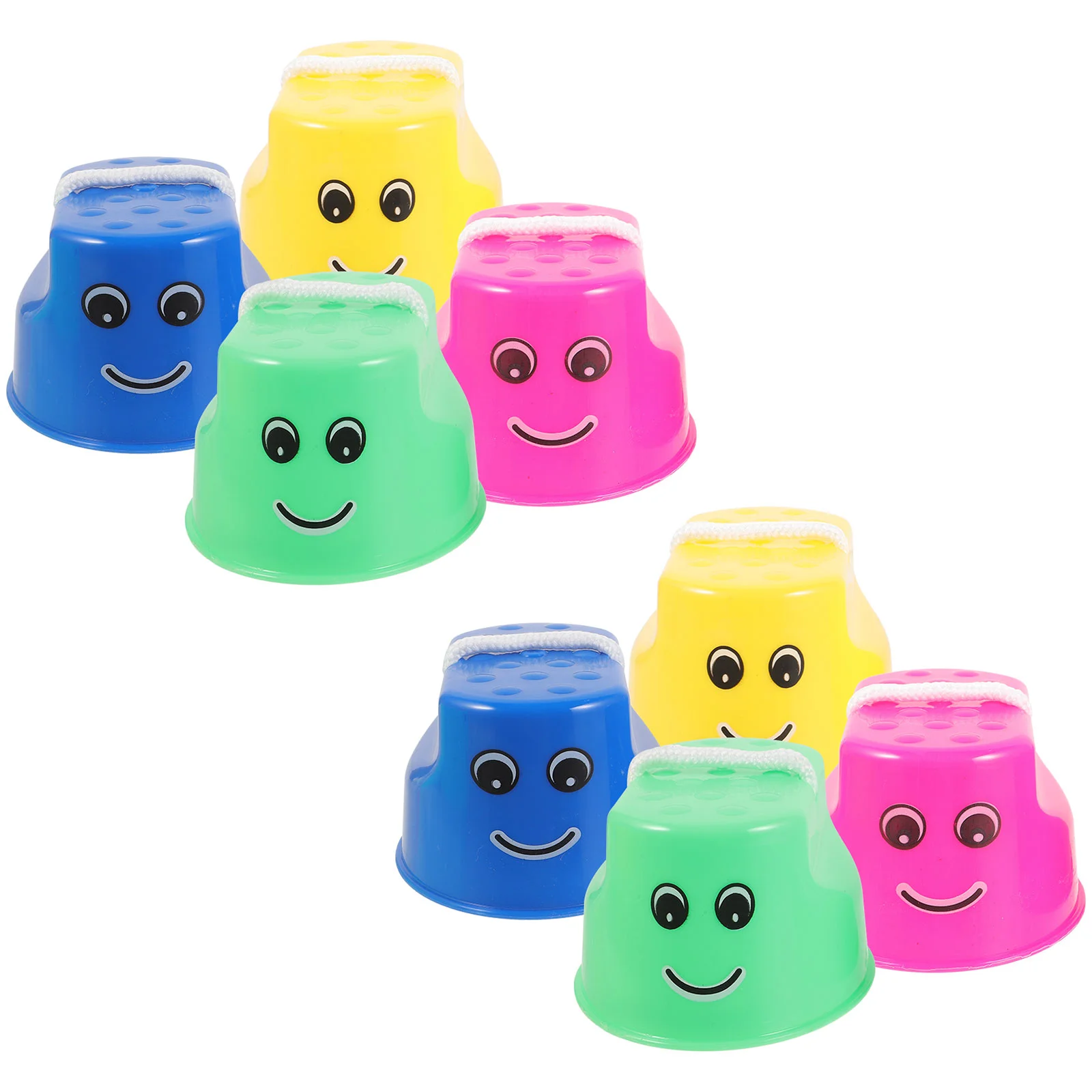 8 pezzi Trampoli per bambini Attrezzature sportive Giocattolo per bambini Giocattolo Regalo Strumento di allenamento per l'equilibrio Secchio colorato Abs Bambino