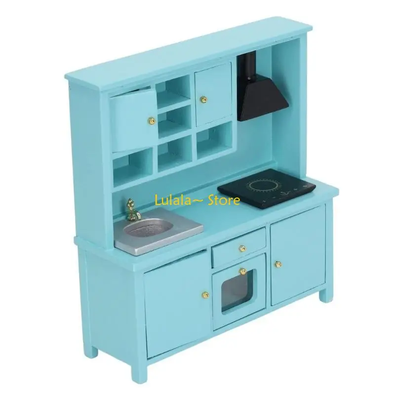 Y4QA Domki dla lalek w skali 1/12 Miniaturowe meble kuchenne Udawaj zabawę dla dzieci