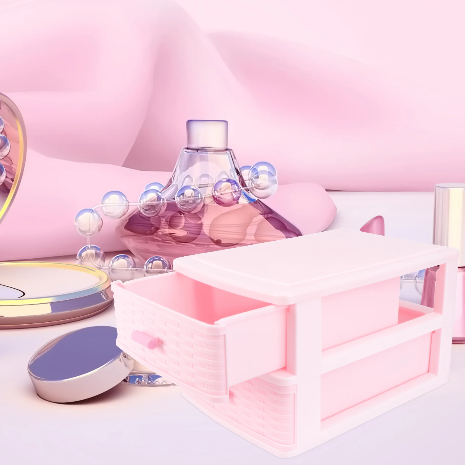 

1Pcs Storage Box Waterproof Multi-Layer Desktop Organizer for Cosmetics Jewelry Makeup Drawer Type Cabinet Home Office Dormitory