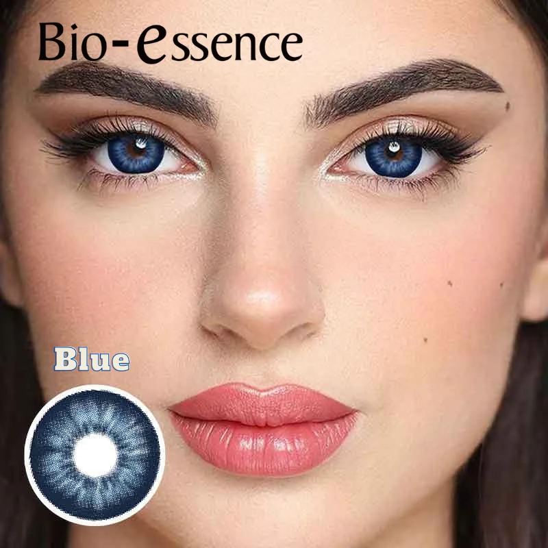 Bio-Essence 1 Pair Color Contact Lenses with Natural Eye Contact Series Lenses Blue Brown Green Lenses Pupils Beauty Colorcon