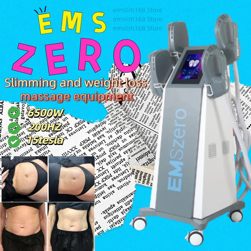 Emszero 6500W NEO RF Body Sculpting Machine 15T Fat Burn Muscle Toning Electromagnetic Slimming Device for Pelvic Abdomen