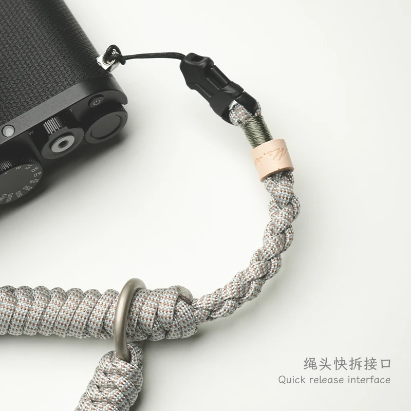 Mr. Stone Exclusieve Twine-serie, snelkoppelingsinterface, handgeweven camerariem voor Sony Leica Q3, ophangkoord, handkoord.
